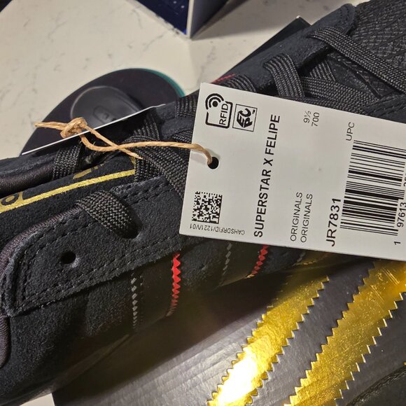 Adidas Superstar ADV X Felipe Gustavo - JR7831 2025 BLACK SUEDE MENS 10 NEW - Picture 5 of 16